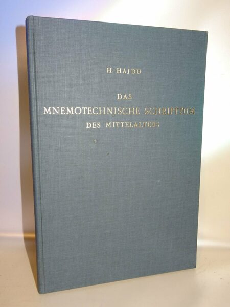 Helga Hajdu: Das mnemotechnische Schrifttum des Mittelalters. Nachdruck Minerva