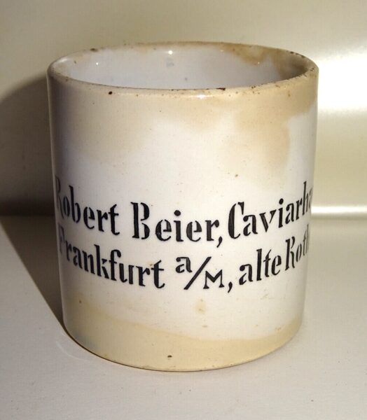 Robert Beier Caviarhandlung Frankfurt alte Rothofstraße 1 altes Gefäß Keramik